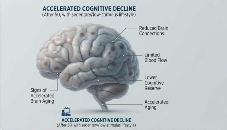 Brain health after 50 showing neuroplasticity and healthy cognitive aging