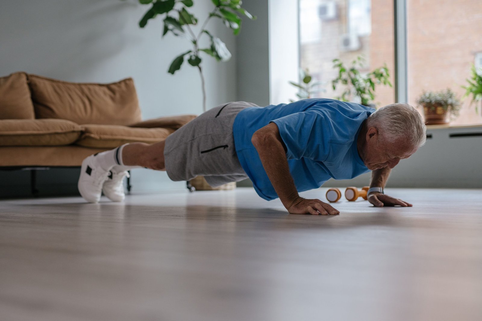 Man performing strength training after 50 to preserve muscle and support healthy aging